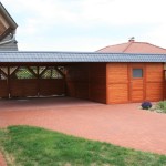 Carport Flachdach mit Schuppen